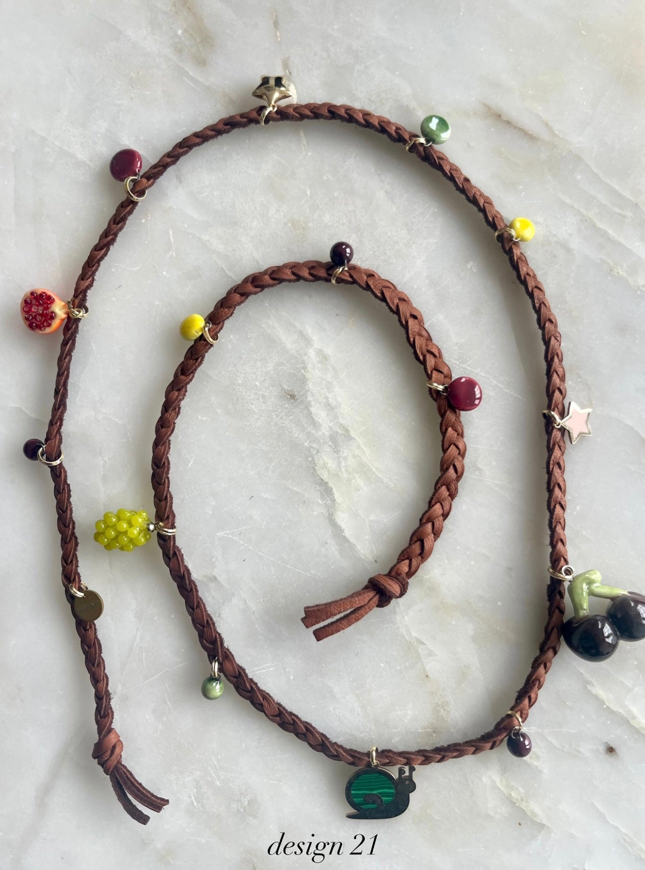 Caviar Crafts Leather Wrap Bracelet