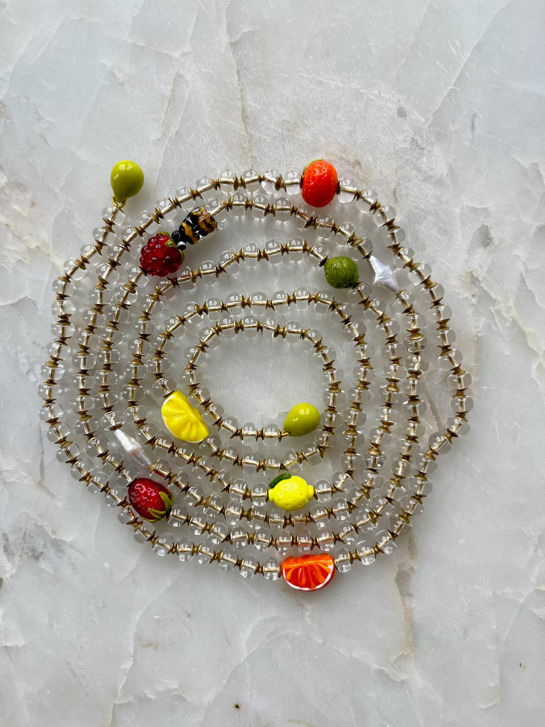 The Crystal Fruit Wrap necklace